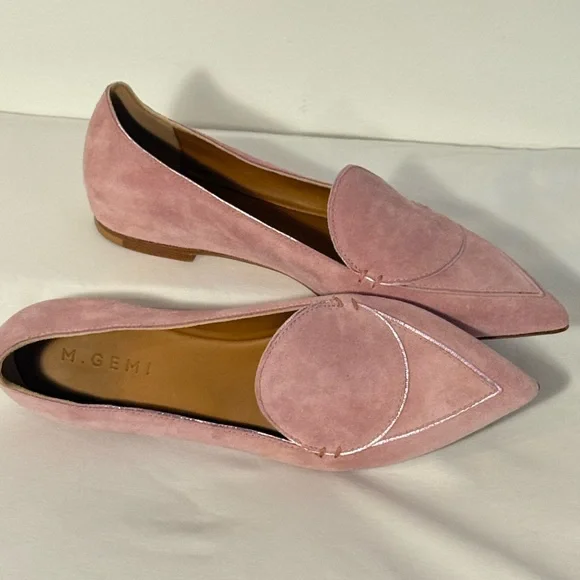 M. Gemi Dusty Pink Suede Flats - Picture 3 of 4